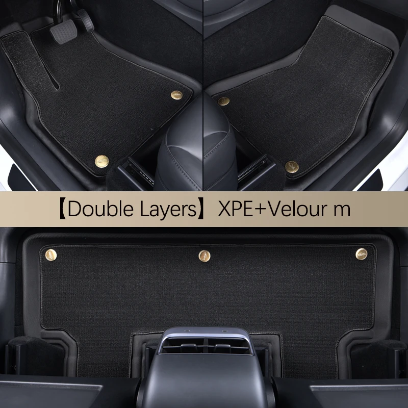 Tesla Model S Floor Mats 3D Full Set Liners All-Weather Anti-Slip Waterproof car mat for 2022 2021 Model S