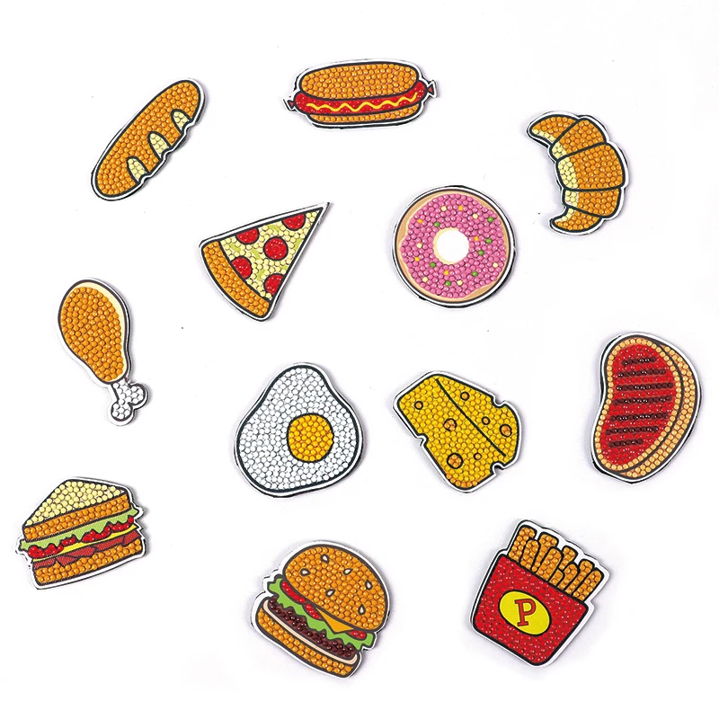 Special shaped DIY hot sale 3D popular egg kitchen decoration diamond paint fridge magnet creative fridge magnet