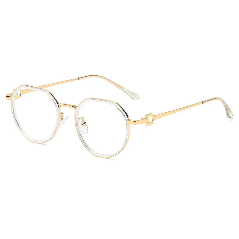 9310 Fashion Women reflective polarized Sunglasses Men Gradient reflective Clear Lens  Tinted Glasses