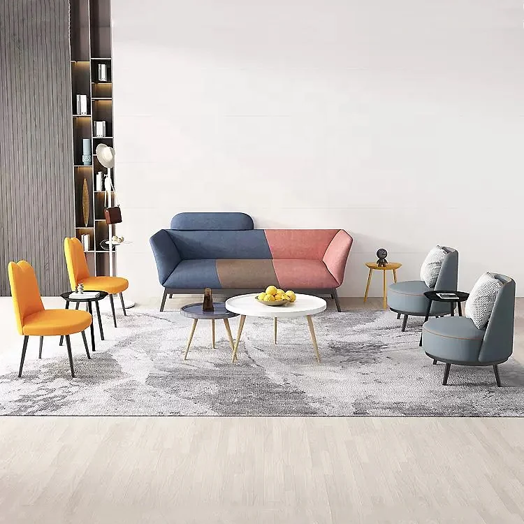 Modern Small family Living room furniture office sofa,public area sofa funky design,comfortable velvet sofa