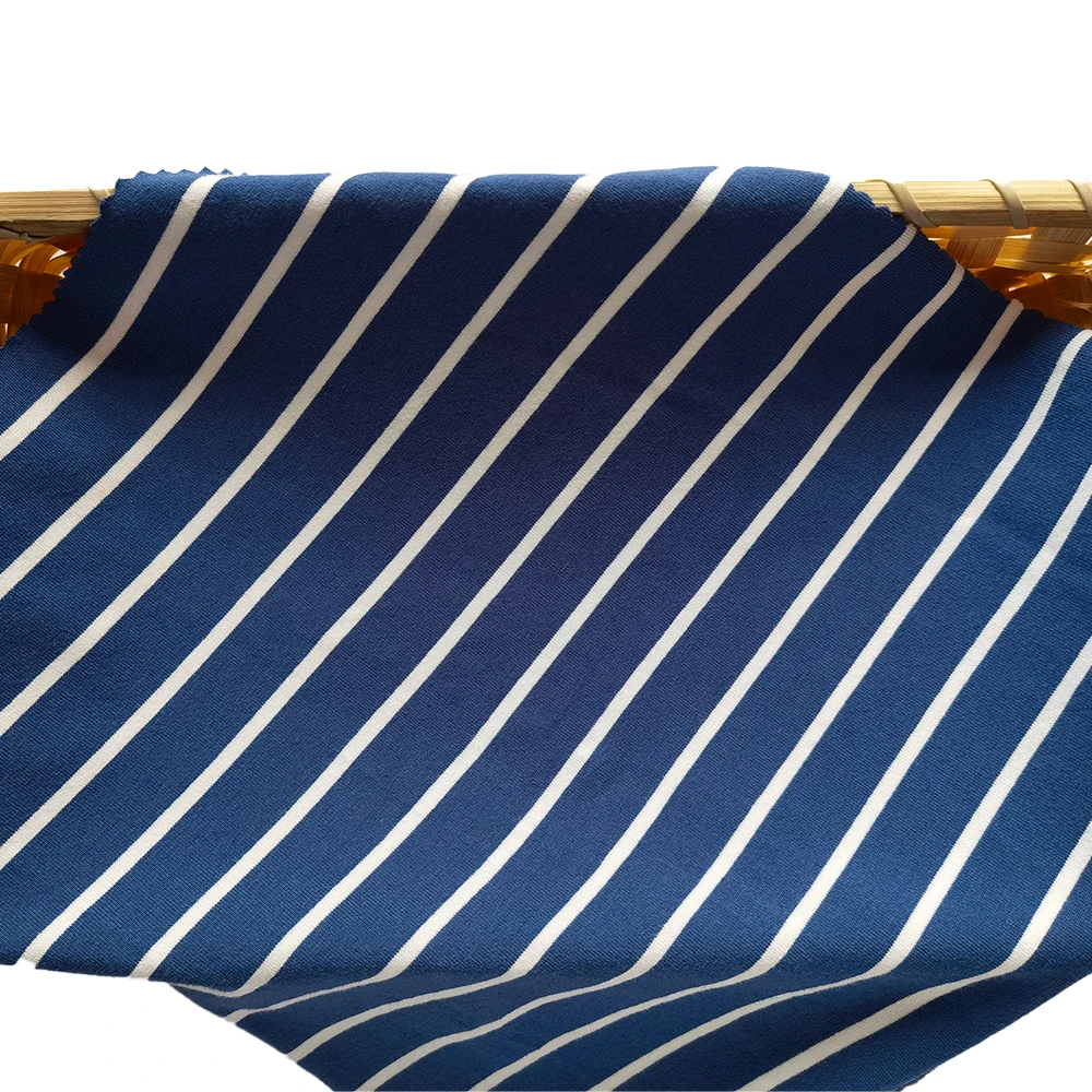 2023 new pattern 95% rayon 5% spandex yarn-dyed striped knitted fabric for clothing or paint