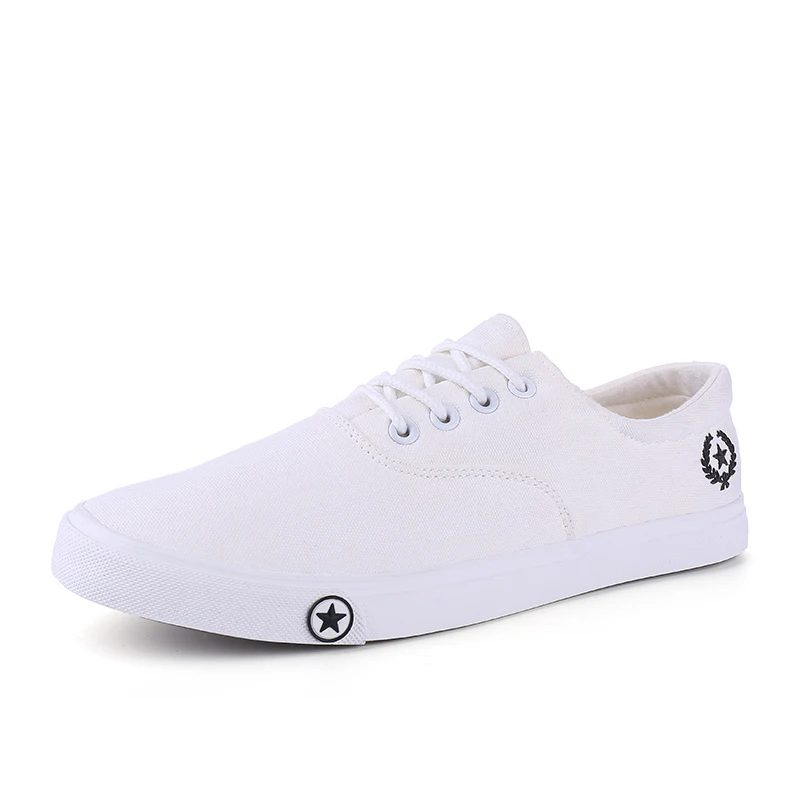 
Wholesale cheap lace up casual skate mens canvas shoes 