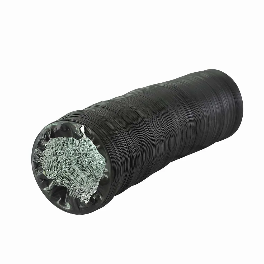 
6 inch Lightproof PVC Coatd Air Duct Hose Pipe Spiral Ducting Ventilation Fittings Insulated Flexible Duct 