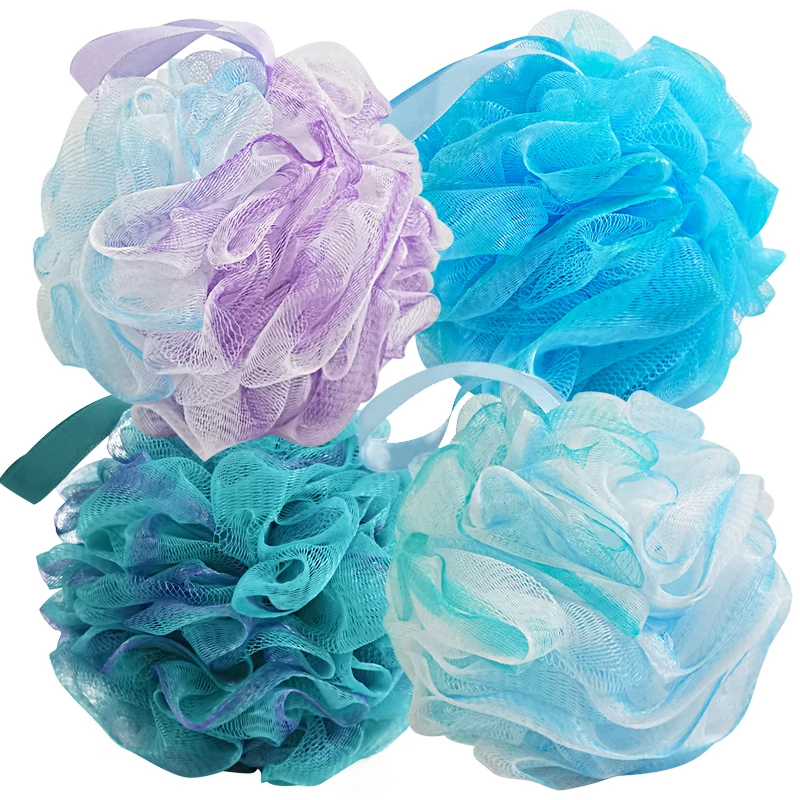 Factory Directly foam hang colorful multi color loofah sponge exfoliating bath sponge