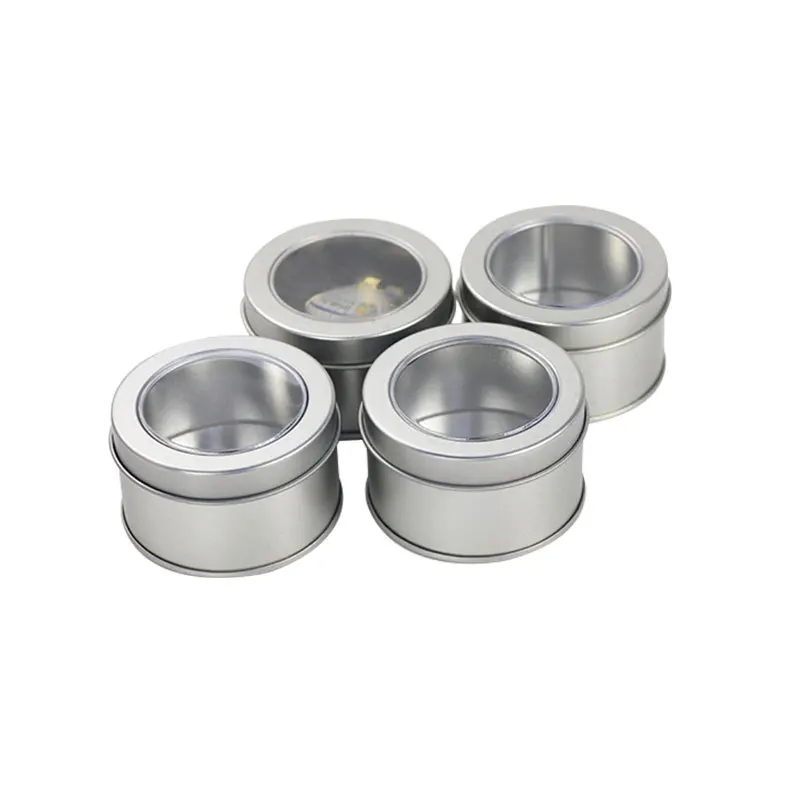 Tin Cans Packaging Metal Containers Box with Transparent PVC Window