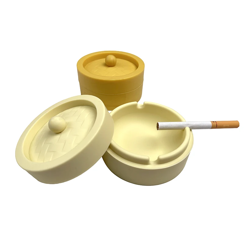 Wholesale Custom Logo Smoking Accessories Heat Resistant Silicone Cigarette Cigar Ashtray