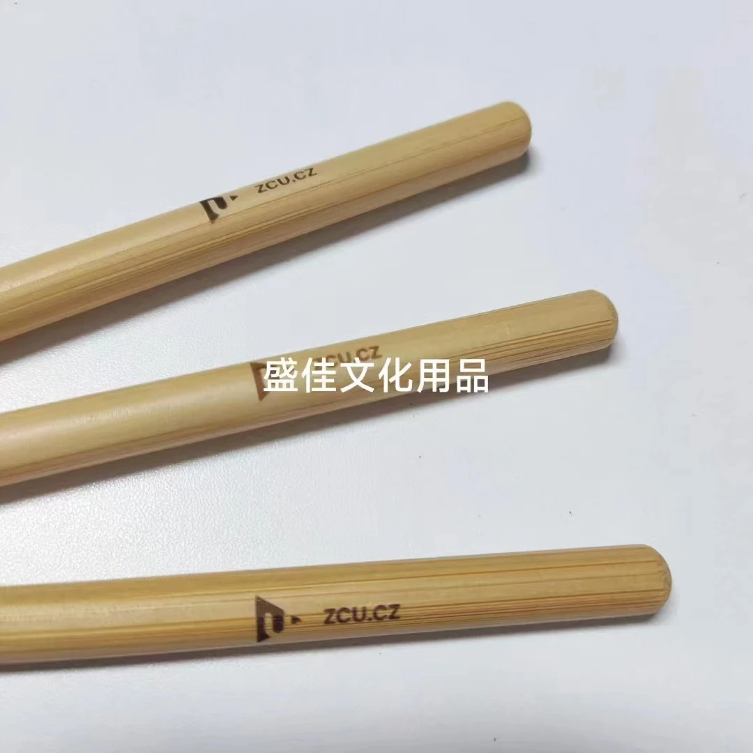 Бамбуковый карандаш с логотипом на заказ, карандаш без чернил, вечный карандаш