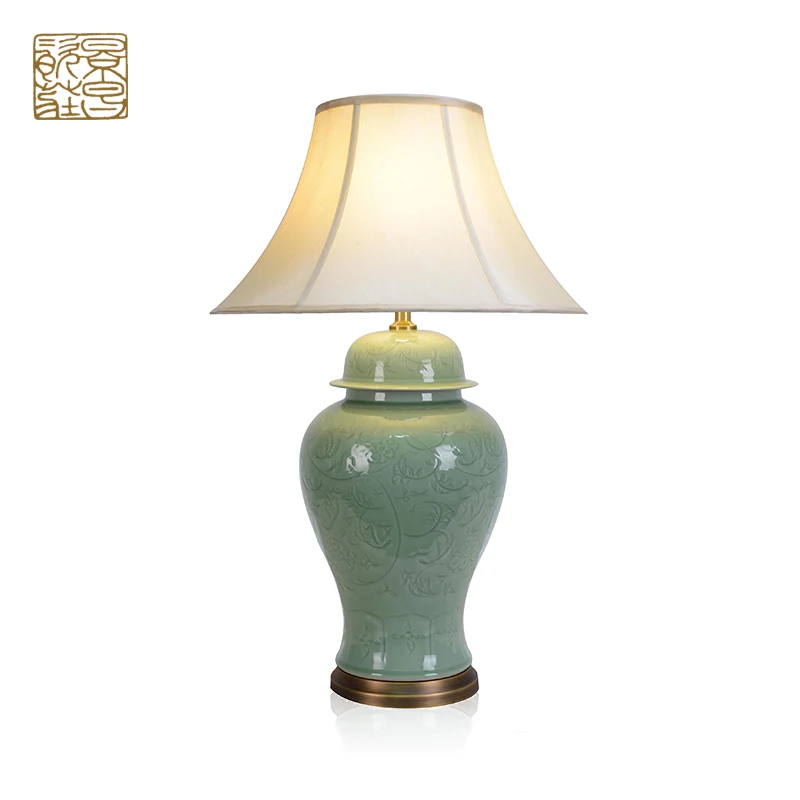 Modem design like blue stones quran table lamp