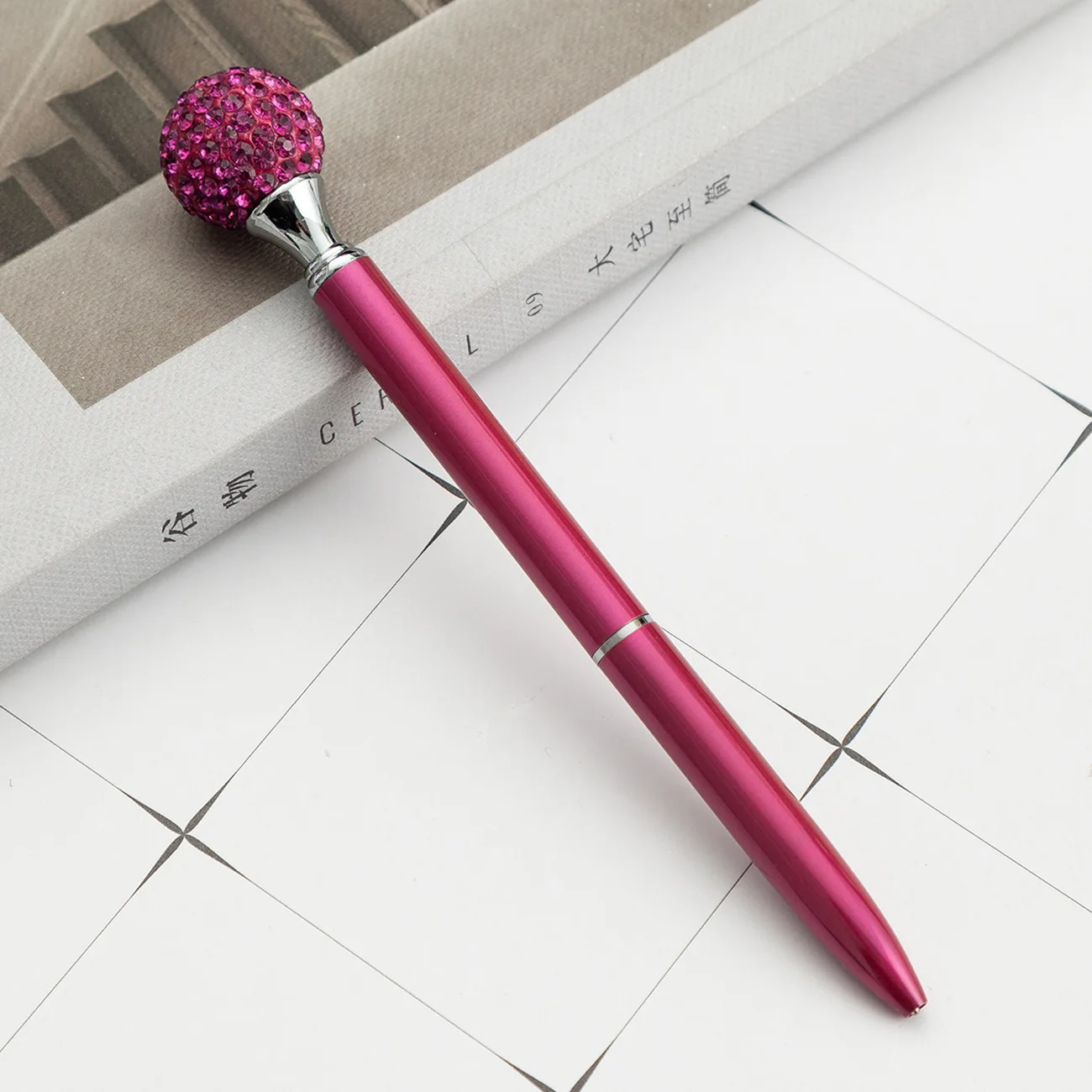 Chinese supplier Promotion Rose Gold Ballpoint pen Luxury advertising ballpoint pen Custom rose gold pen with logo