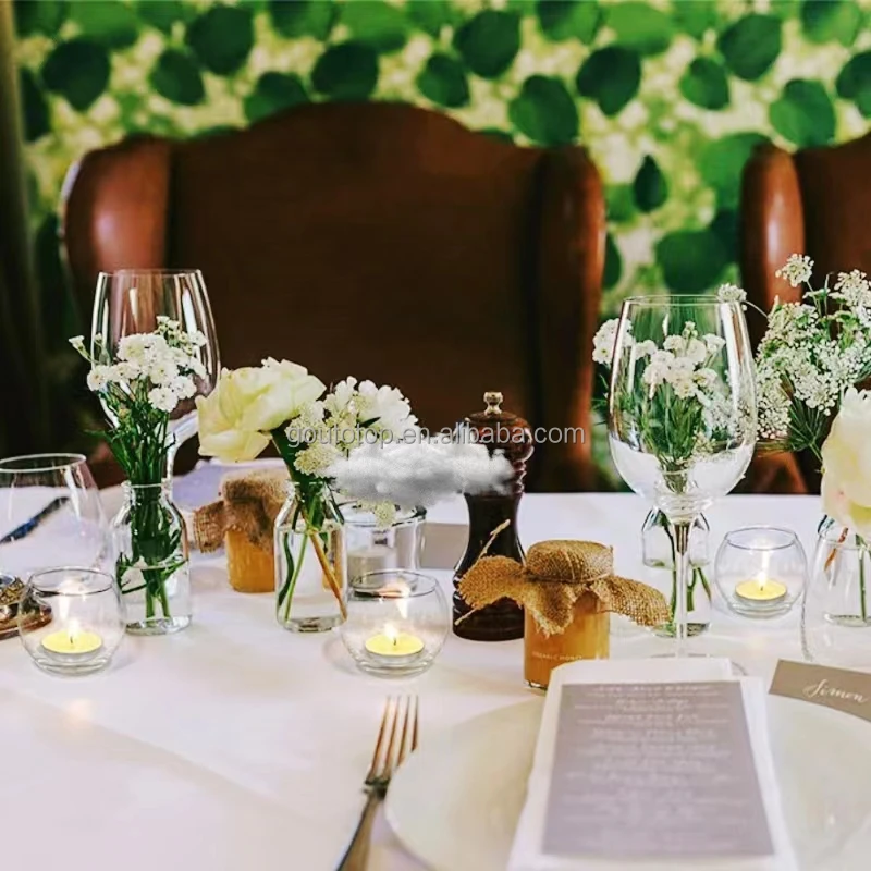 Crystal transparent spherical vogue candle jar glass candlestick ornaments egg cup candle holder empty cup