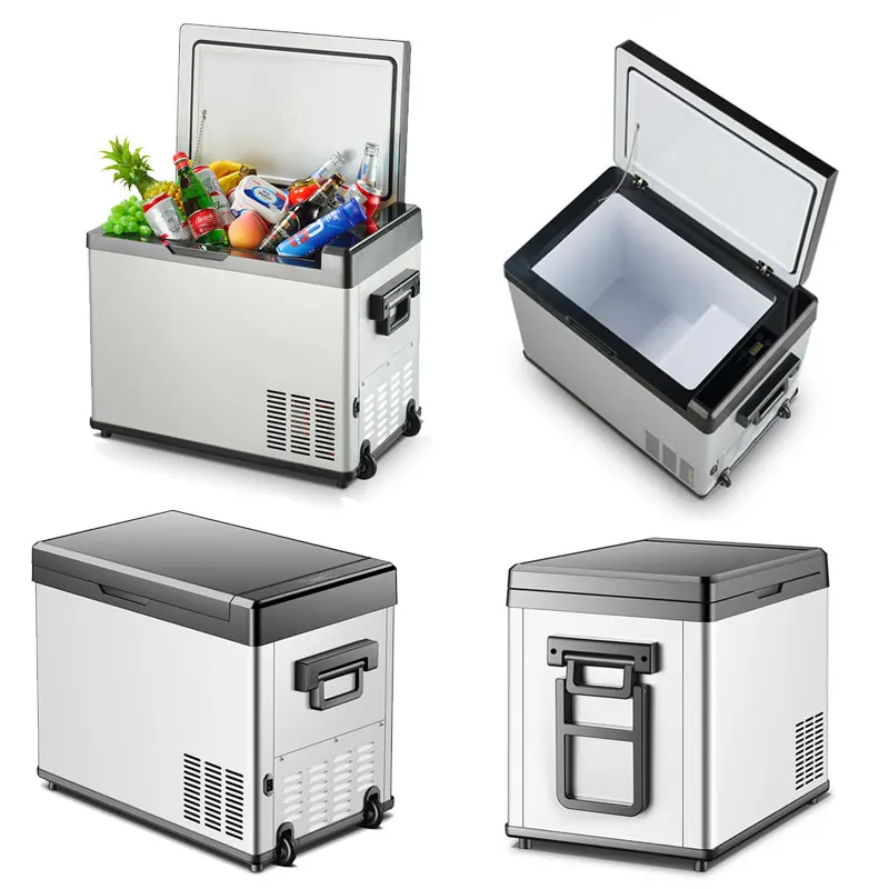 Langle 50W 55L Small Fridge 12v Mini Portable Car Refrigerator for Car/Office/Bar/Travel/Camping/Household/Outdoors