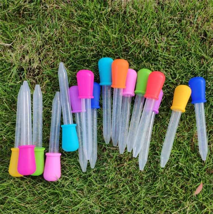 5ml Food Grade Silicone Plastic Pipettes Droppers Candy Color Silicone Liquid Droppers