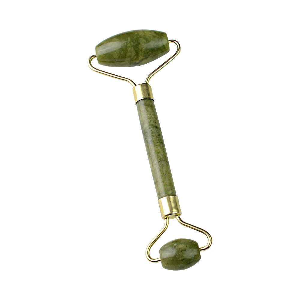 slimming face massage tool natural xiuyan jade green stone facial massage roller jade roller sets with guasha stone