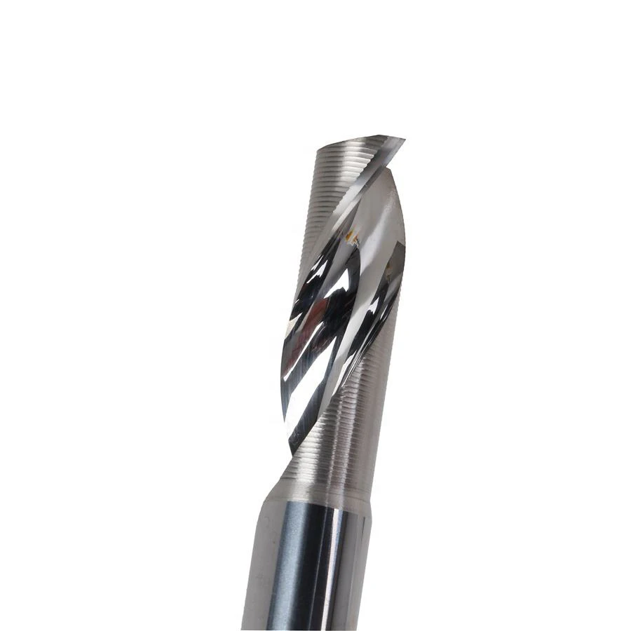 Cnc 6mm Carbide 1 Flute Spiral Endmill Single up Cut End Mill for Wood Acrylic Aluminum Cutter Router Bits