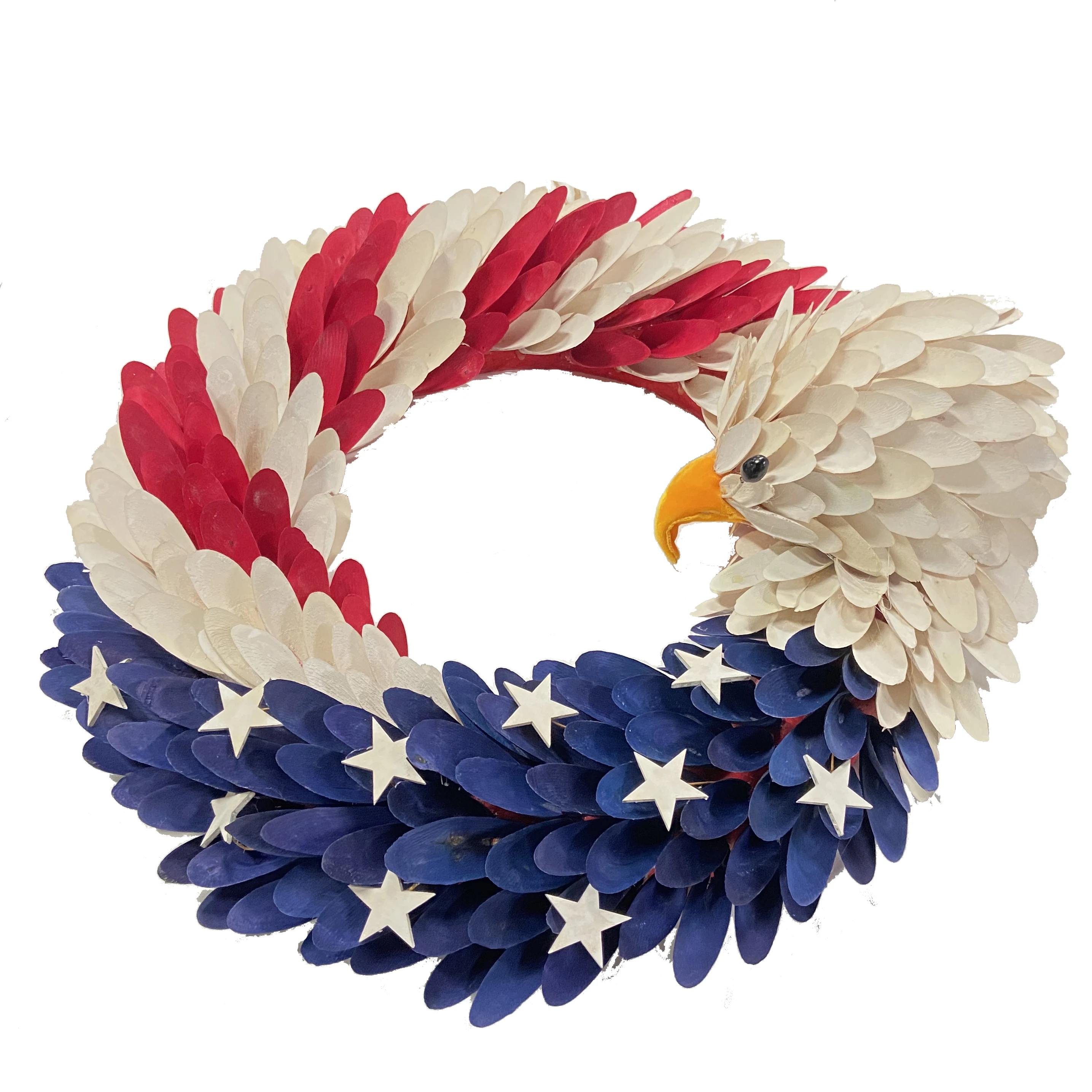 Independence day USA July 4th Patriotic Wreath Handcrafted Hanging Flag american eagle wreath 4th of july