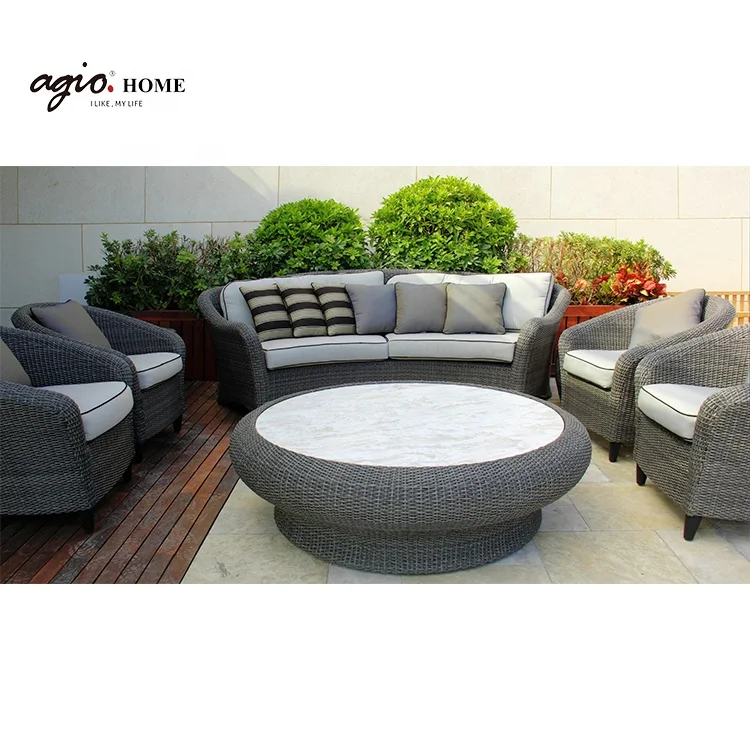 
New Design Outdoor Furniture Rattan Wicker Garden Sofa Set 