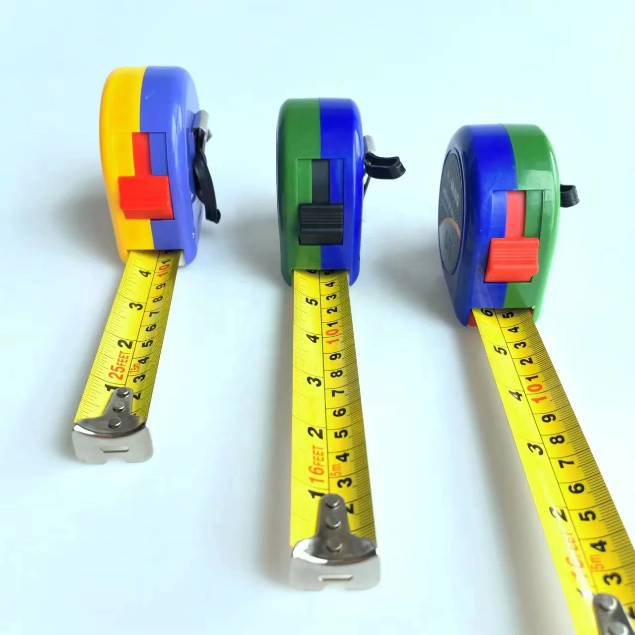High Quality Tough Premium Tape Measure 3m 5m 7.5m 10m Tire One Lock Plastic Metal Customize Measuring Tape