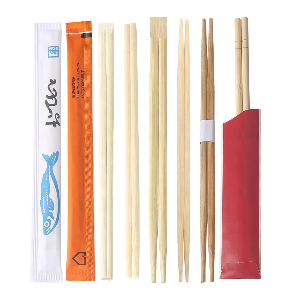High-Quality Natural Smooth Surface Individually Wrapped Bamboo Modern Chopsticks for Asian Cuisine