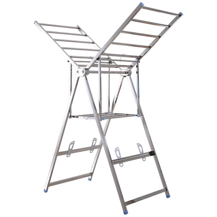 Cheap Price Outdoor Cloth Racks Metal Clothing Hangers Foldable Stainless Steel Clothes Drying Racks