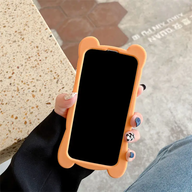 3D Cute Cartoon Lay Down Tiger Soft Rubber Shockproof Phone Case Cover for iPhone 13 12 11 Pro Max