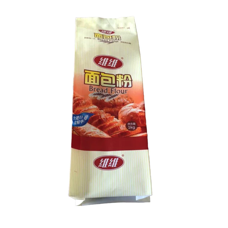 Водонепроницаемая пищевая мука, индивидуальный дизайн, печатная пластиковая упаковка с боковой ластовицей, мешок для пшеничной муки
