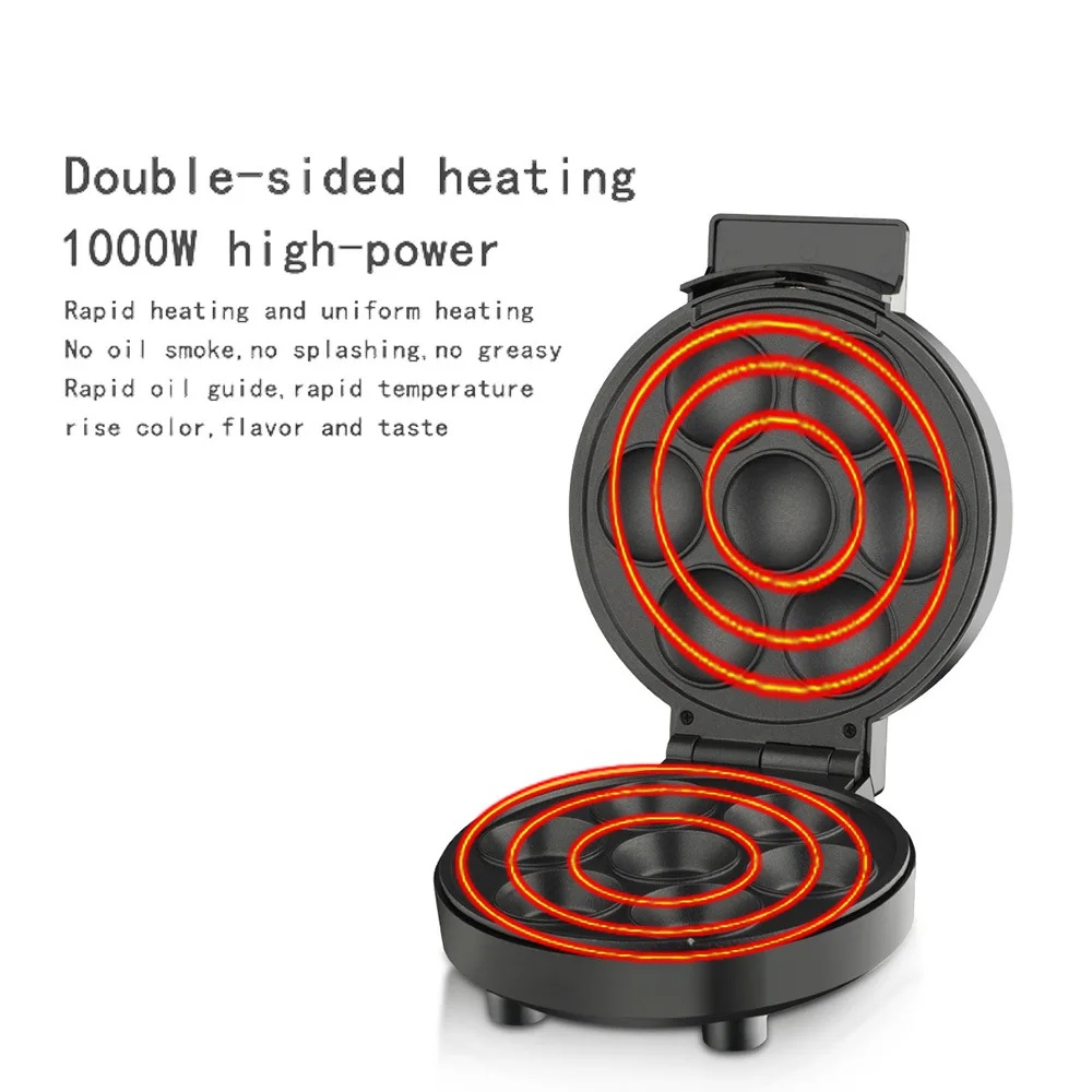 Household Double Sided Heating 1000w Non Stick Electric Cake Machine Home Breakfast Maker Baking Muffin Maker Mechanical