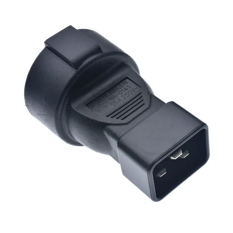 EU To C20 Plug Adapter 16A250V European Schuko Type E Female To Male C20 Inlet TO CEE 7/7 converter for PDU UPS converter