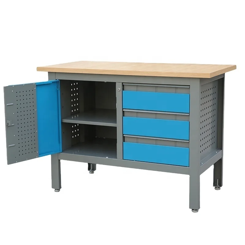 High-end steel garage work bench industrial workbench with tool hanging board