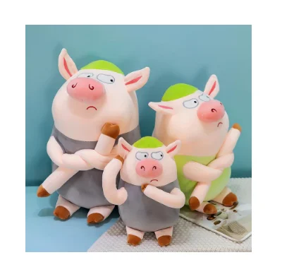 Cute animal stuffed pig toy Kawaii Angry pillow cushion stuffed pig toy