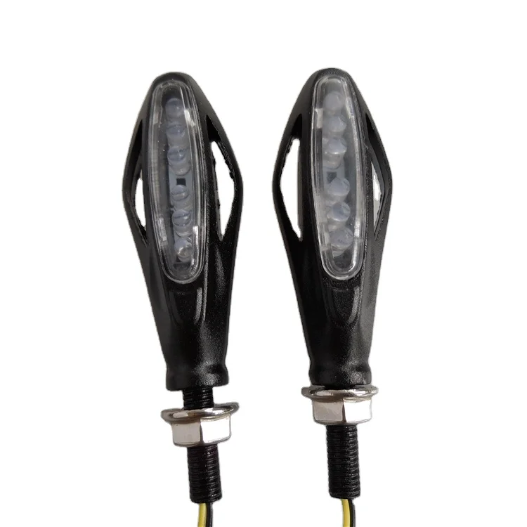 Beautiful Chrome Clear lens Amber LED Turn Warning  Indicator Motorcycle Winker Lamp With 12V for Motorcycle Street Bike Scoot