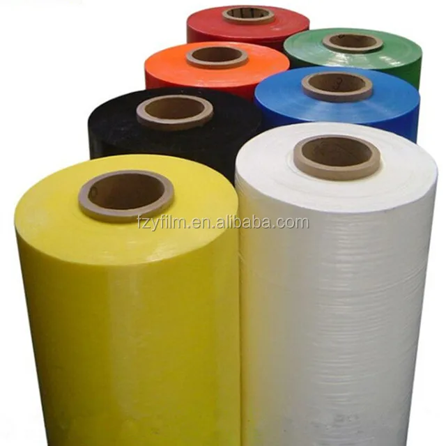 
printed plastic wrap stretch film cling film red/blue/yellow/ transparent stretch film 