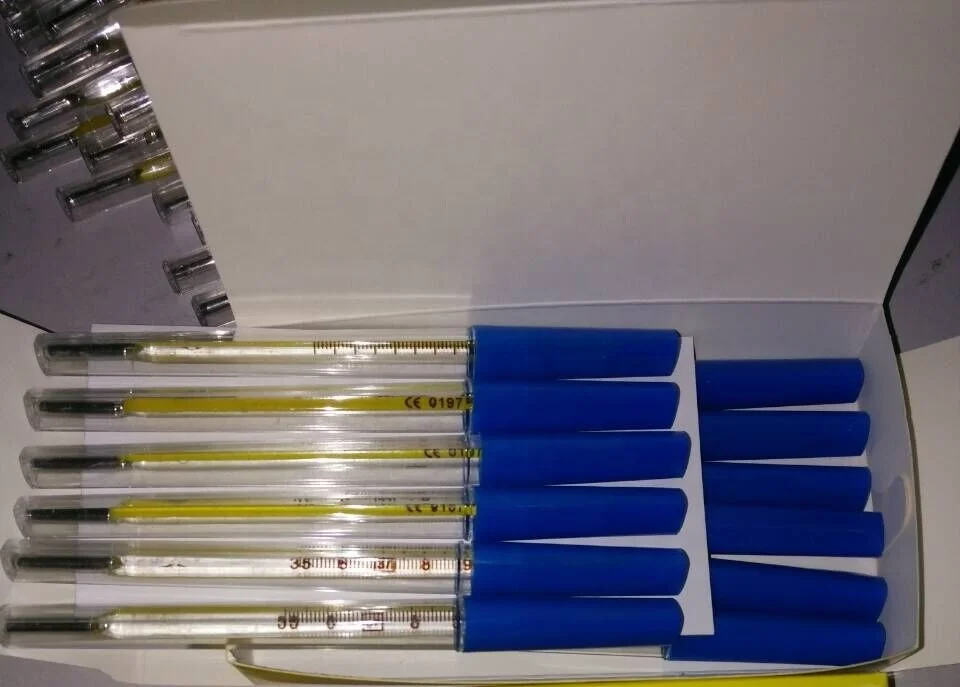 
hospital oral mercury clinical glass thermometer 