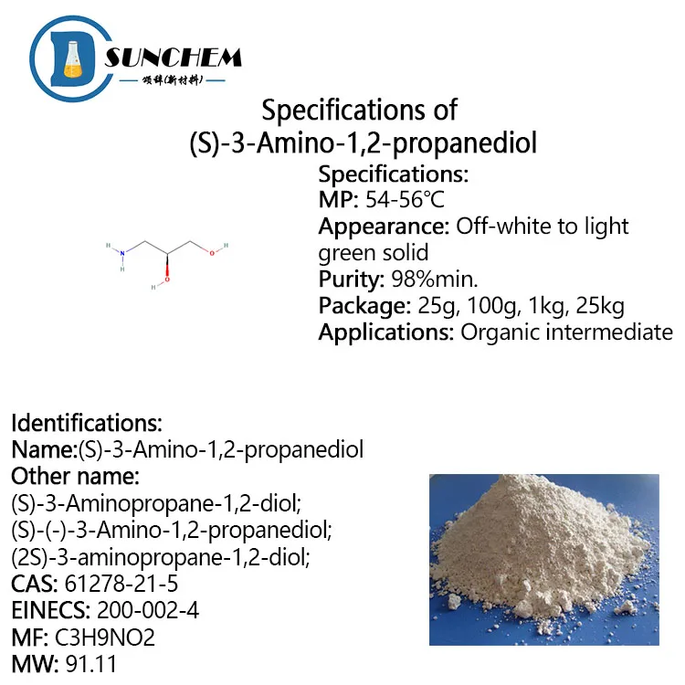 Hot Sale (S)-3-Amino-1,2-propanediol CAS 61278-21-5 with best price