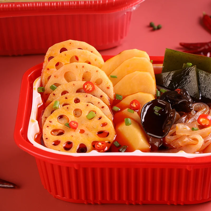 OEM Wholesale 260g Self heating hot pot spicy vegetable instant food tasty Vegetarian self heating ready to eat hot pot