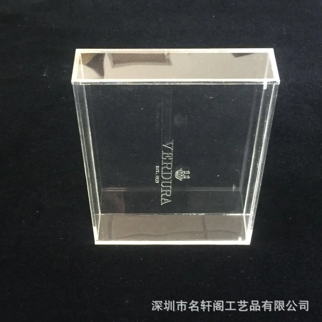  Clear plexiglass acrylic rectangle storage box with flip