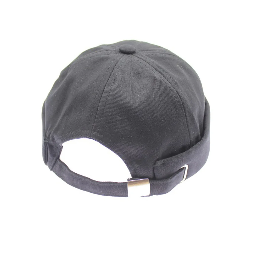 Custom Brimless Sailor Fisherman Vintage Leon Hat No Visor Skull Leather Strap Beanie Cap for Men Women
