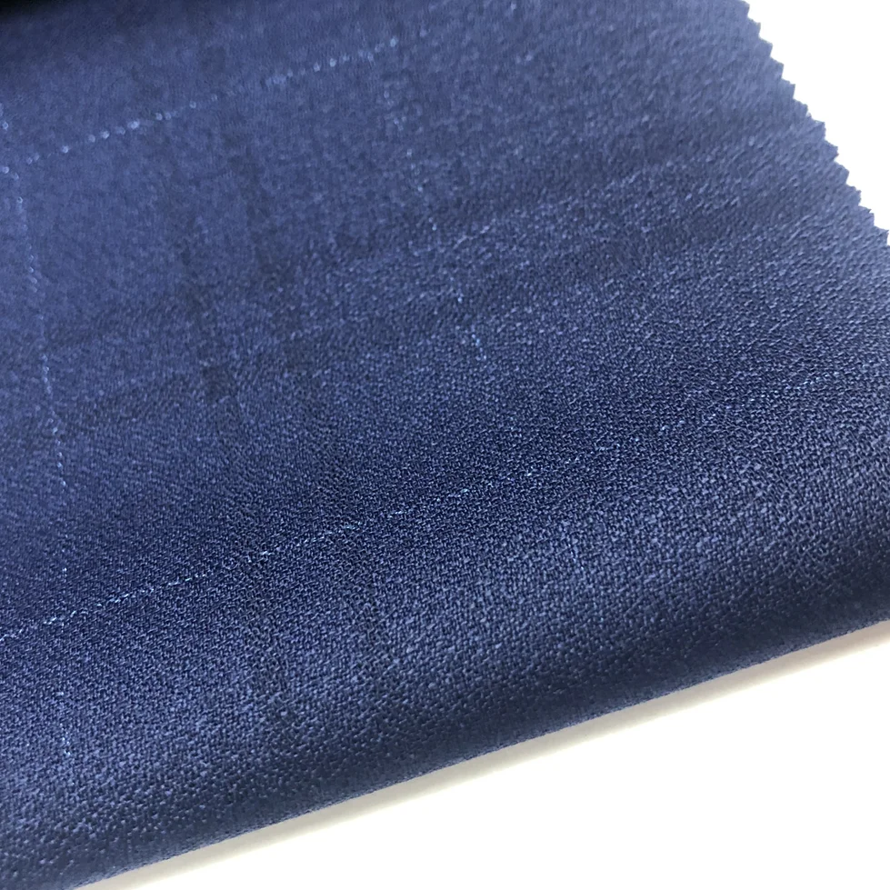 wholesale for European merino wool Navy check design made in China