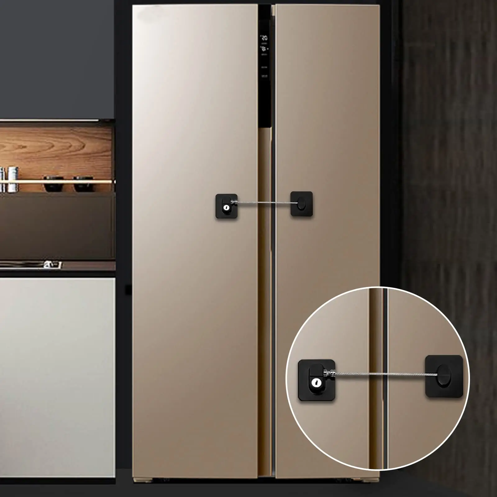 Child Proofing Cabinet Door Lock Baby Safety Hot Sale Protector Toddler Anti-pinch Drawer Refrigerator Locks With Key