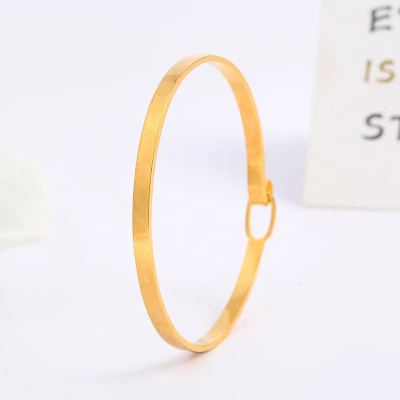 Open Armreif Armband Blank Flexible 4mm Women Custom Logo Engraving Jewelry Stainless Steel Bangles Bracelet