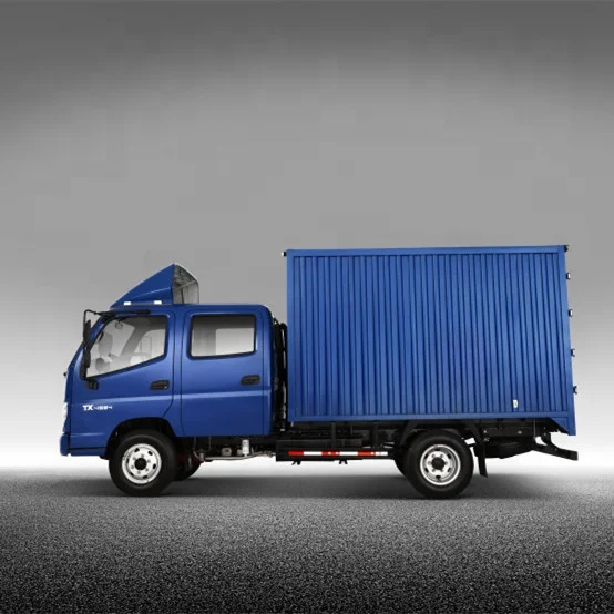 Gasoline Petrol Fuel Engine Double Cab 5 Ton Load Light Cargo Van Truck