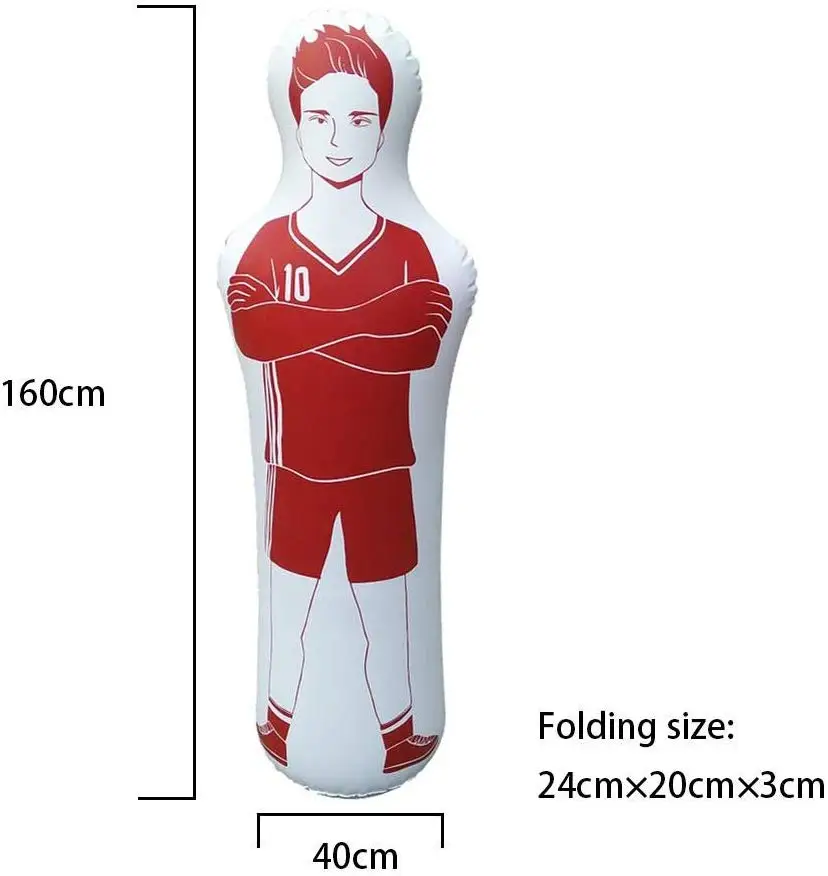 
portable foldable durable strength inflatable air body dummy plastic inflatable soccer keeper training mannequin 