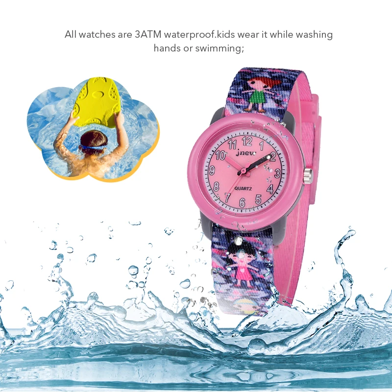 JNEW Детские Кварцевые часы с ремешком из мультфильма камуфляж ремешок Водонепроницаемый Наручные детские часы