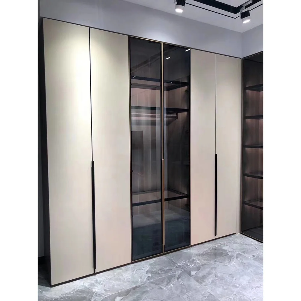 Frame Interior Flush Door Design High Guality Aluminum Frosted Glass Modern Swing Entry Doors Aluminum Alloy and Glass Finished