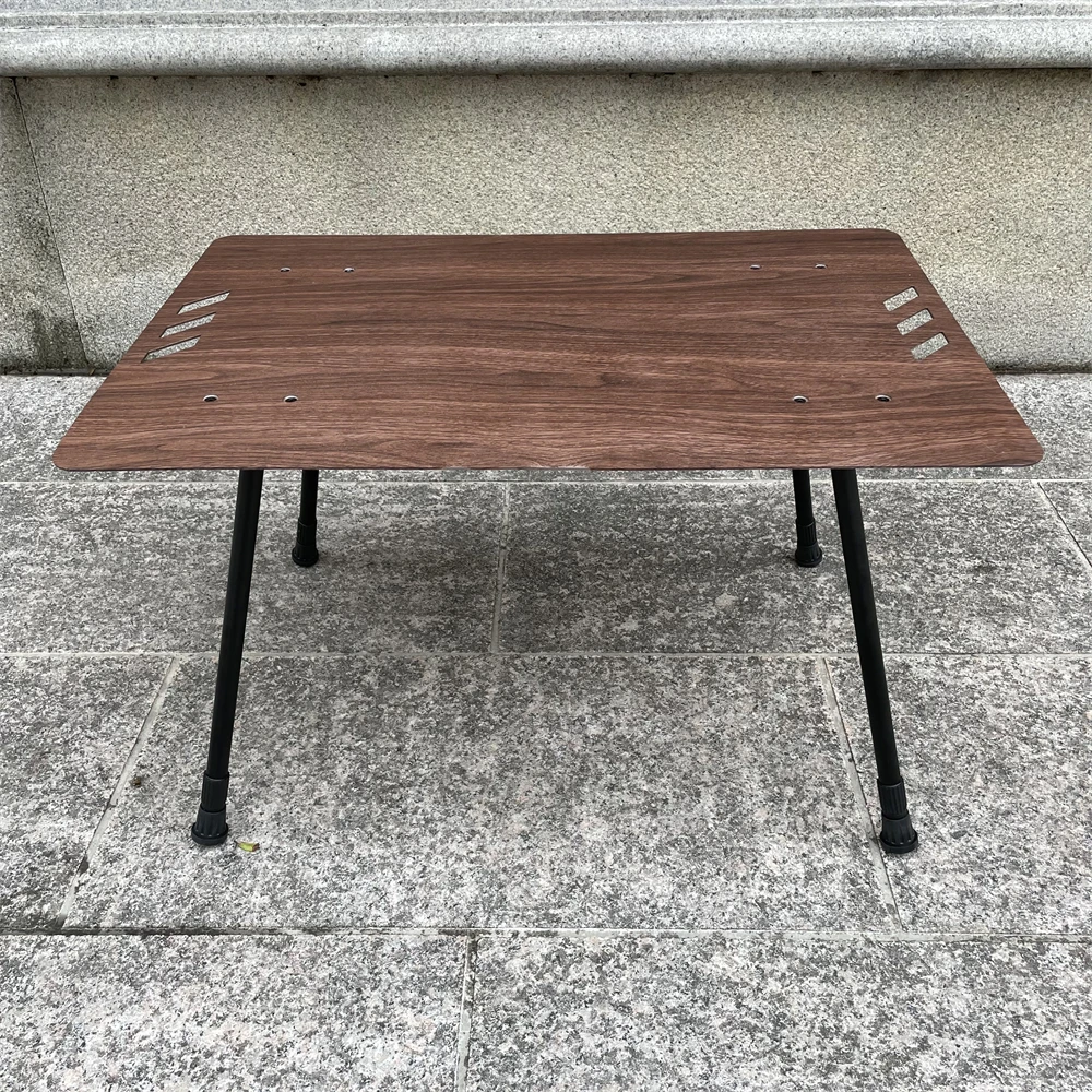Custom Camping Suitcse IGT Tactical Table, Small Compact Wood Grain Adjustable Aluminium Portable Outdoor Folding Camp Table