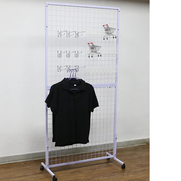 Single-Sided Display Stand Grid Wall Panels for Craft Shows Wire Display Rack Made of Steel and Iron