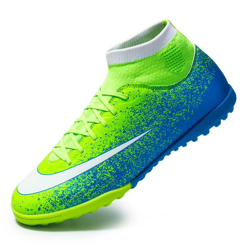 
2020 Hot Sale Men TF Studs Football Boots High Ankle Soccer Shoes 