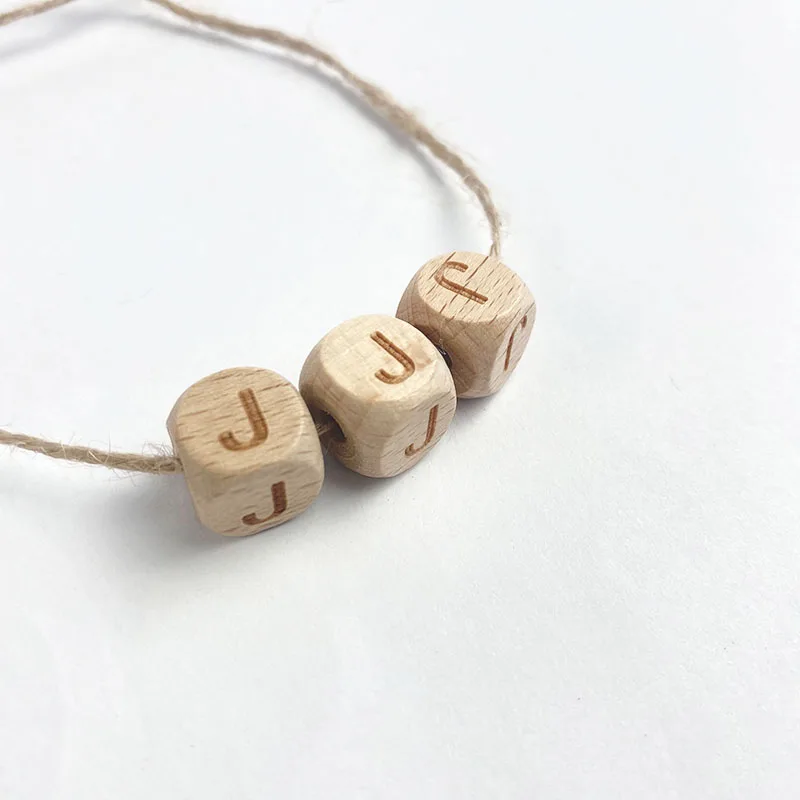 
Natural Jewelry Making DIY Accessories 26 Letters Beads Beech Wooden Letters Beads 