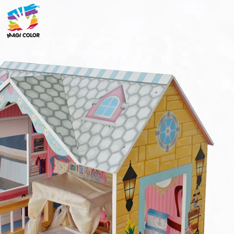 
Ready To Ship girl princess wooden 18 inch doll house with 3 floors W06A247 
