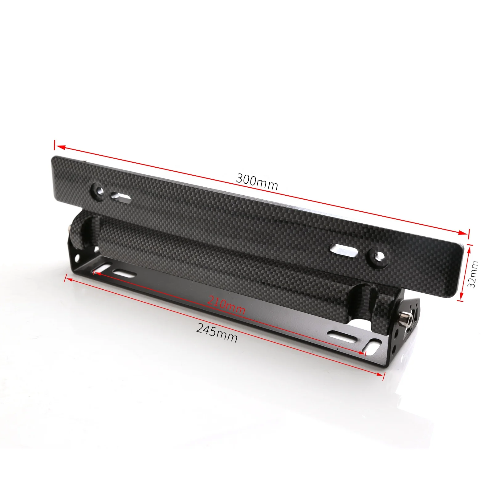 Car Universal Adjustable Carbon Fiber Racing Car license plate frame bracket holder