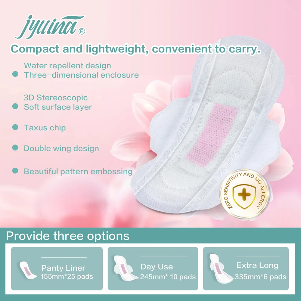 Free Sample Ultra-Thin Disposable Sanitary Napkins Breathable Winged Female Pads Absorbent Anion Cotton Wholesale